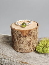 Load image into Gallery viewer, Green Tourmaline Beaded Band Ring
