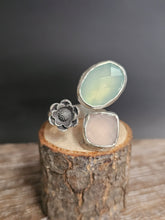 Load image into Gallery viewer, Mae Flowers Chalcedony, Rose Quartz Ring