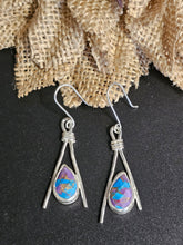 Load image into Gallery viewer, Mohave Turquoise & Copper Tepee earrings