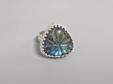 Load image into Gallery viewer, Labradorite Carved Stone Ring