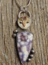 Load image into Gallery viewer, Owl Luna Agate Necklace