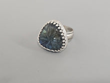 Load image into Gallery viewer, Labradorite Carved Stone Ring