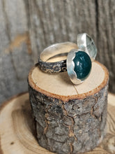 Load image into Gallery viewer, Double Stone Ring (Green Onyx & Fluorite)