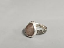 Load image into Gallery viewer, Peach Moonstone Faceted Stone Ring