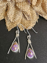 Load image into Gallery viewer, Purple Mohave Turquoise & Copper Tepee Earrings