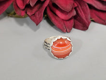 Load image into Gallery viewer, Banded Orange Agate Ring