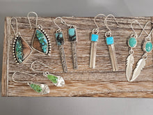 Load image into Gallery viewer, Morenci Turquoise Bar Earrings