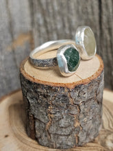 Load image into Gallery viewer, Double Stone Ring (Moonstone & Aventurine)
