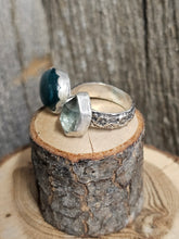 Load image into Gallery viewer, Double Stone Ring (Green Onyx & Fluorite)