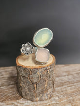 Load image into Gallery viewer, Mae Flowers Chalcedony, Rose Quartz Ring