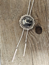Load image into Gallery viewer, White Buffalo  Bolo Tie with Sterling Silver chain
