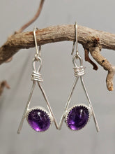 Load image into Gallery viewer, Amethyst Tepee Earrings