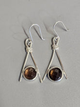 Load image into Gallery viewer, Smokey Quartz Tepee Earrings