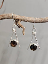 Load image into Gallery viewer, Smokey Quartz Tepee Earrings