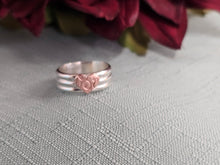 Load image into Gallery viewer, 3 Band Ring with Copper Heart