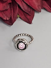 Load image into Gallery viewer, Topaz Pink water cast Sterling Silver Ring