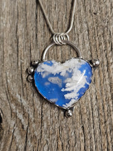 Load image into Gallery viewer, Plume Agate Doublet Heart Necklace