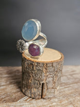 Load image into Gallery viewer, Mae Flowers Chalcedony, Pink Sapphire Ring