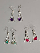 Load image into Gallery viewer, Spiny Oyster Turquoise Tepee Earrings