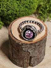 Load image into Gallery viewer, Topaz Pink water cast Sterling Silver Ring