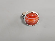 Load image into Gallery viewer, Banded Orange Agate Ring