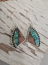 Load image into Gallery viewer, Douglas Fir & Turquoise Earrings
