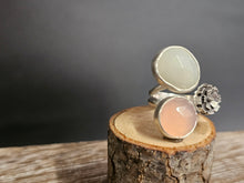 Load image into Gallery viewer, Mae Flowers Moonstone, Rose Quartz Ring