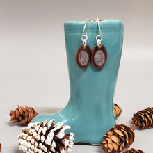 Load image into Gallery viewer, Football Enamel Earrings