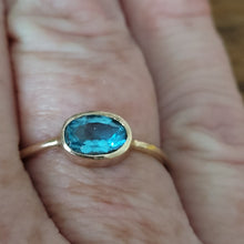 Load image into Gallery viewer, Blue Topaz 14k Gold Ring