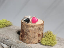 Load image into Gallery viewer, Rani Chalcedony & Black Onyx Ring
