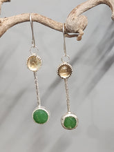Load image into Gallery viewer, Citrine & Green Chrysoprase Earrings