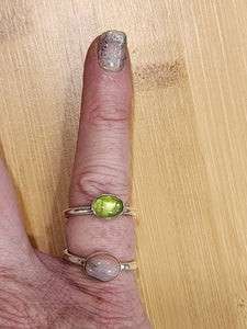 Green Tourmaline Stone Ring