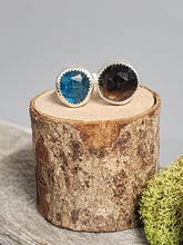 Load image into Gallery viewer, 2 Stone Ring (Neon Apatite, Smokey Quartz)
