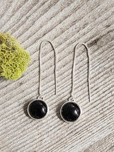 Load image into Gallery viewer, Black Onyx Chain Earrings
