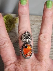 Pumpkin Orange & Black Ring