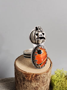 Pumpkin Orange & Black Ring