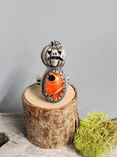 Load image into Gallery viewer, Pumpkin Orange &amp; Black Ring
