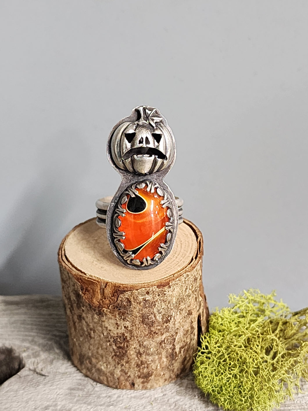 Pumpkin Orange & Black Ring