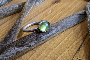 Green Tourmaline Stone Ring