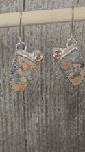 Load and play video in Gallery viewer, Maligano Jasper stone with Percious Topaz Gem  Earrings
