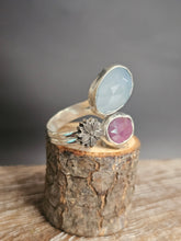 Load image into Gallery viewer, Mae Flowers Chalcedony, Pink Sapphire Ring
