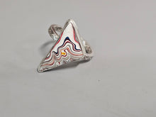 Load image into Gallery viewer, Fordite Triangle Ring
