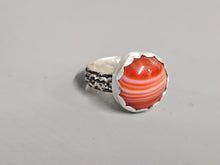 Load image into Gallery viewer, Banded Orange Agate Ring
