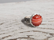 Load image into Gallery viewer, Banded Orange Agate Ring
