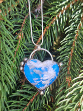 Load image into Gallery viewer, Plume Agate Doublet Heart Necklace
