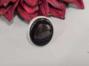 Black Onyx Split Band Ring