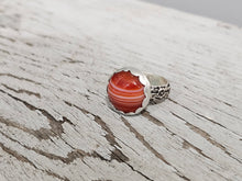 Load image into Gallery viewer, Banded Orange Agate Ring

