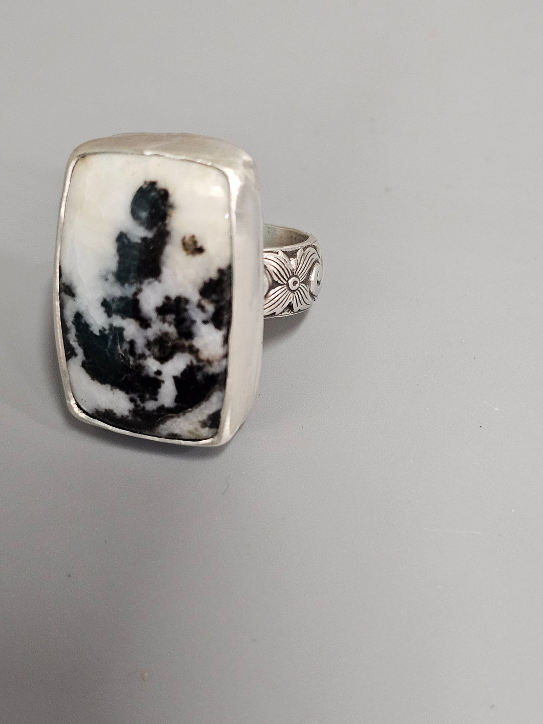 White Buffalo Stone Ring