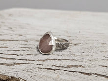 Load image into Gallery viewer, Peach Moonstone Faceted Stone Ring
