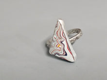 Load image into Gallery viewer, Fordite Triangle Ring
